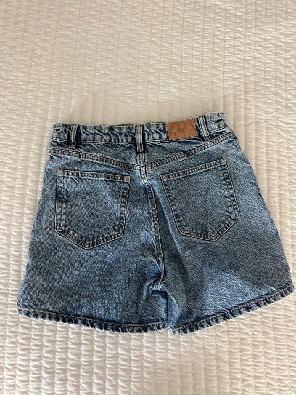 Zara Classic High-Waist Denim Shorts
